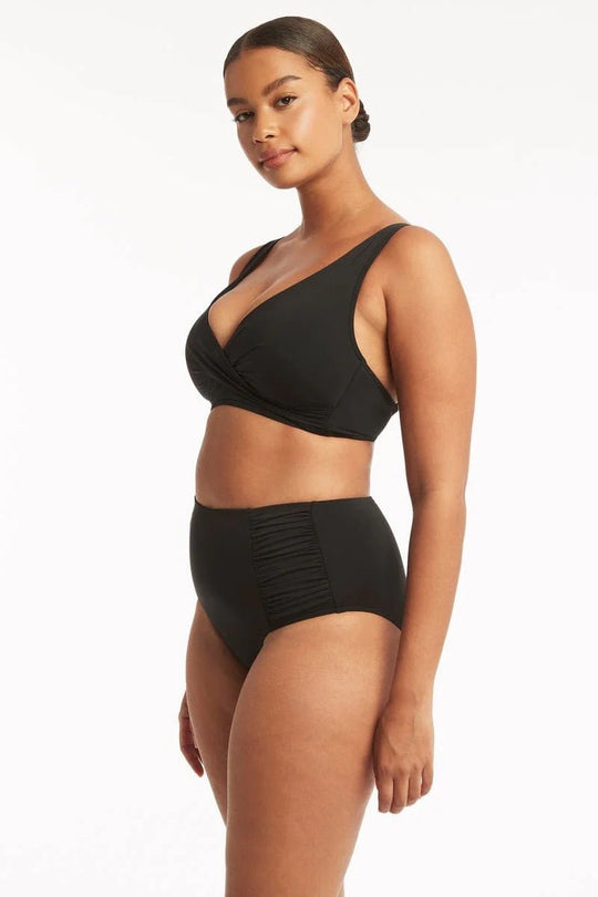 Essentials Gathered Side High Waist Pant