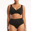 Essentials Gathered Side High Waist Pant -Sea LevelSL4140ECO-black-AU10/US6