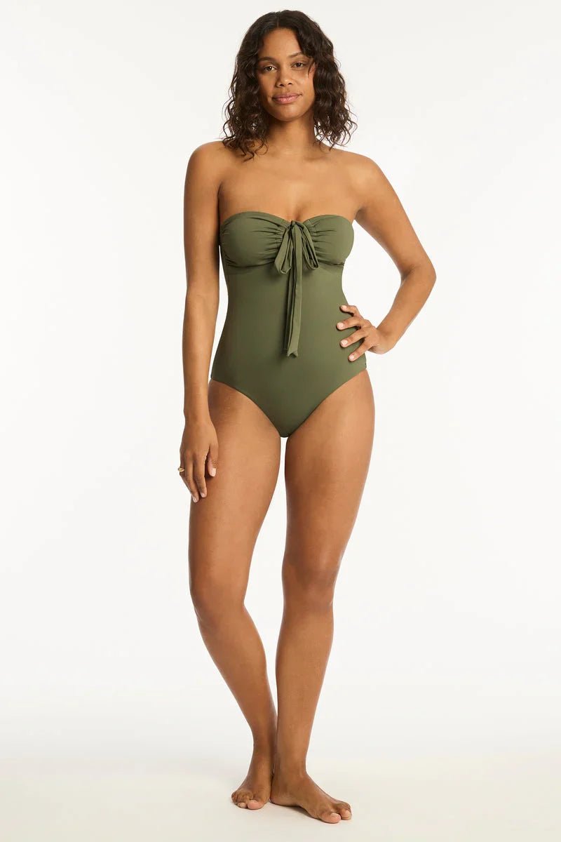 Essentials Halter Bandeau One Piece - Sea LevelSL1001ECO - Khaki - 10