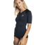 ESSENTIALS SS ZIPPED LYCRA - RoxyERJWR03428 - ANTHRACITE - L
