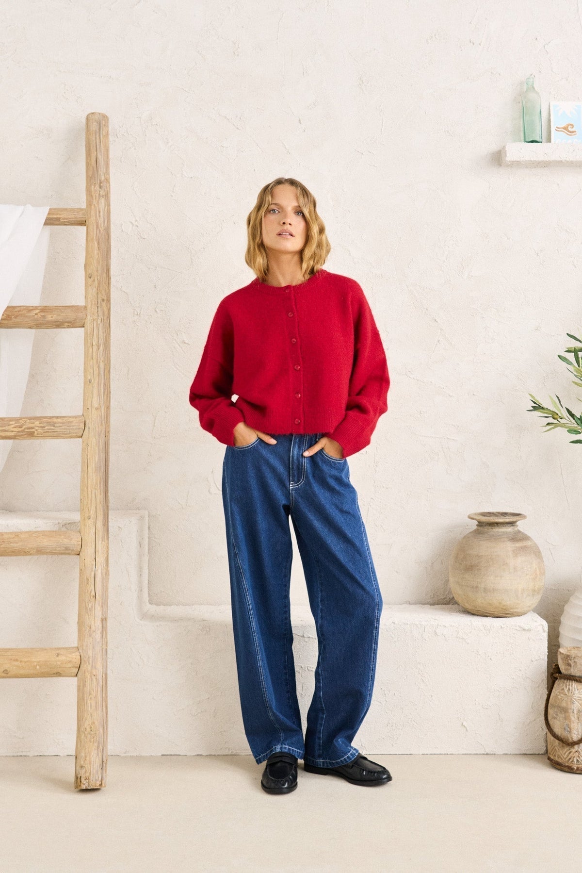 ESTELLE FLUFFY CARDIGAN - RhythmCD25W-KN20-CHILLI-6