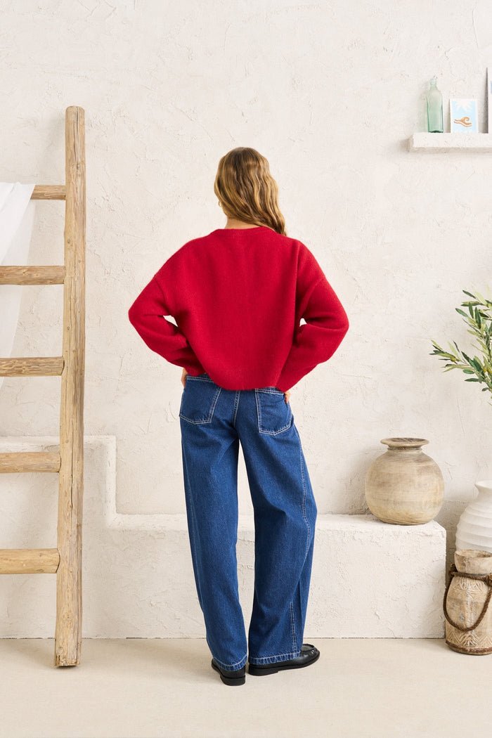 ESTELLE FLUFFY CARDIGAN - RhythmCD25W-KN20-CHILLI-6
