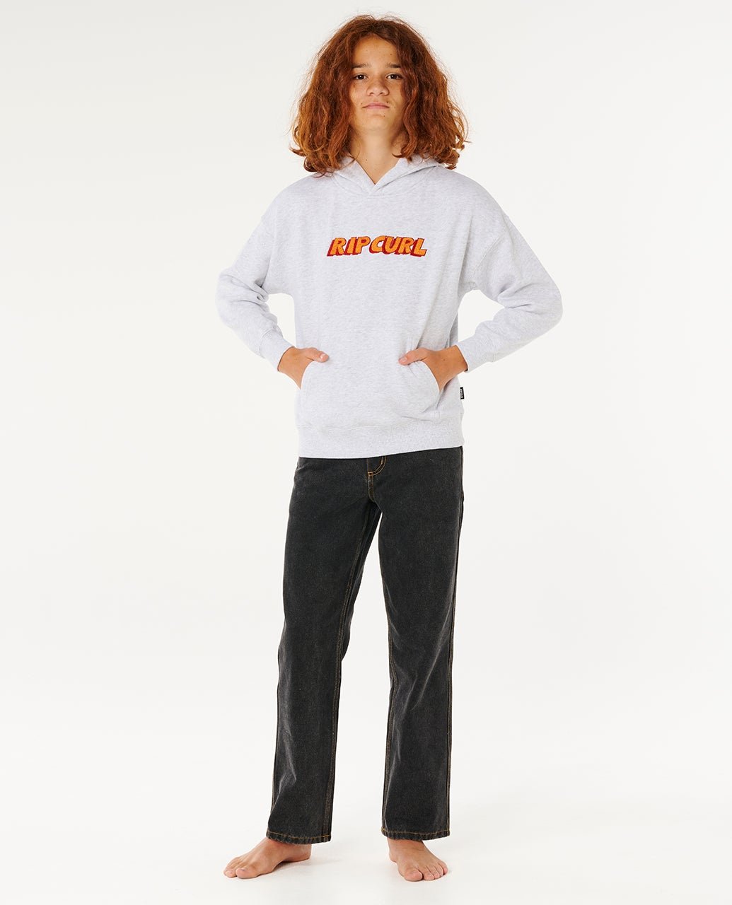 ETERNAL SHRED LOGO HOOD - BOY - Rip Curl03LBFL-LIGHT GREY HEATHER-8