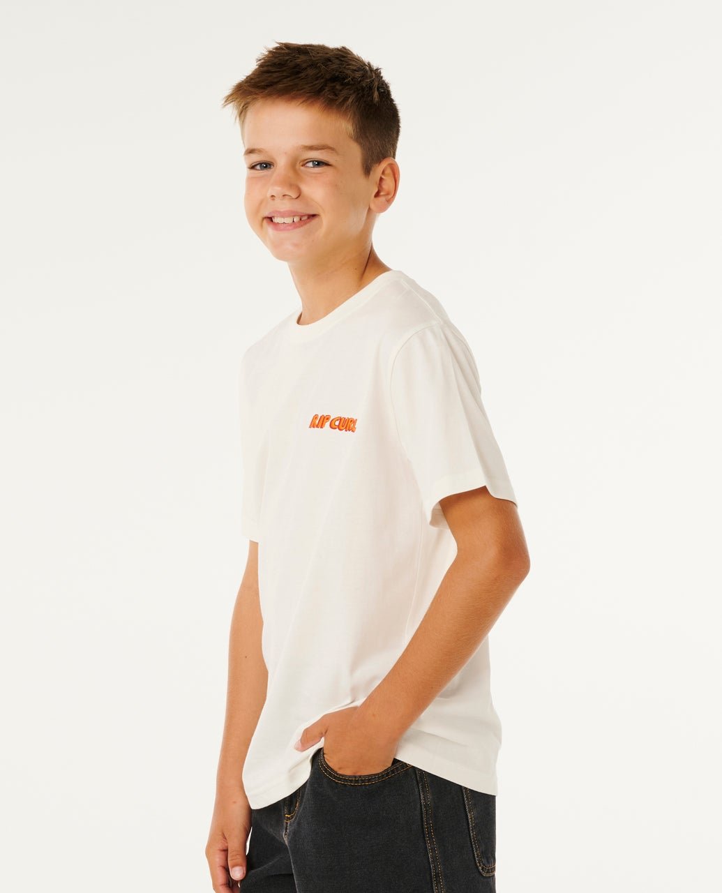 ETERNAL SHRED LOGO TEE - BOY - Rip Curl13OBTE-BONE-8