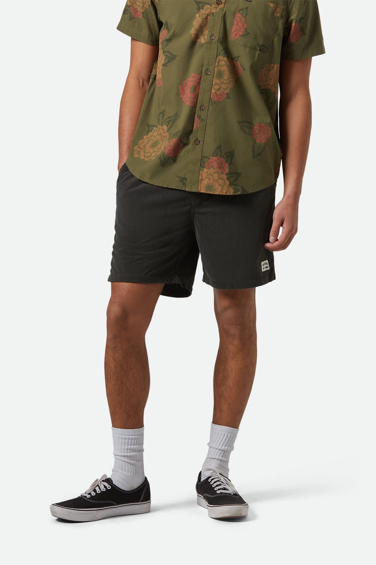 EVERYDAY CORDUROY SHORT - Brixton30003 - WASHED BLACK - S