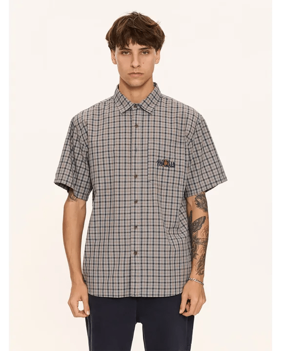 Eyes In The Grass Short Sleeve Shirt - Light Grey - Skin Ski + Surf210000180714