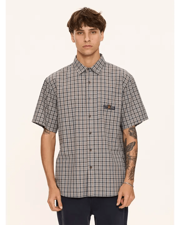 Eyes In The Grass Short Sleeve Shirt - Light Grey - Skin Ski + Surf210000180714