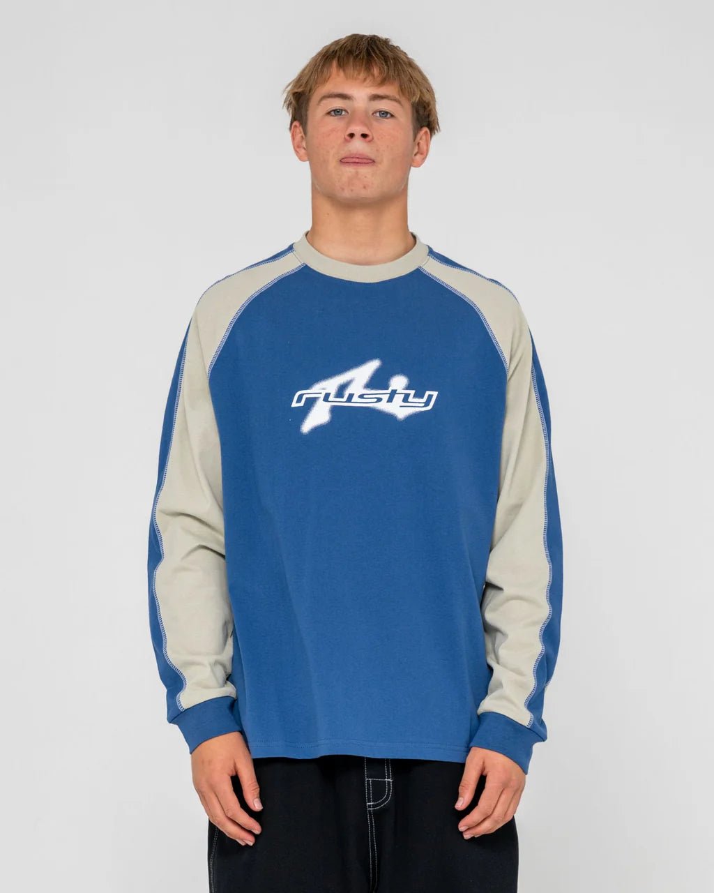 FADE - R LONG SLEEVE TEE - RustyTTM3029-ATLANTIC BLUE-S