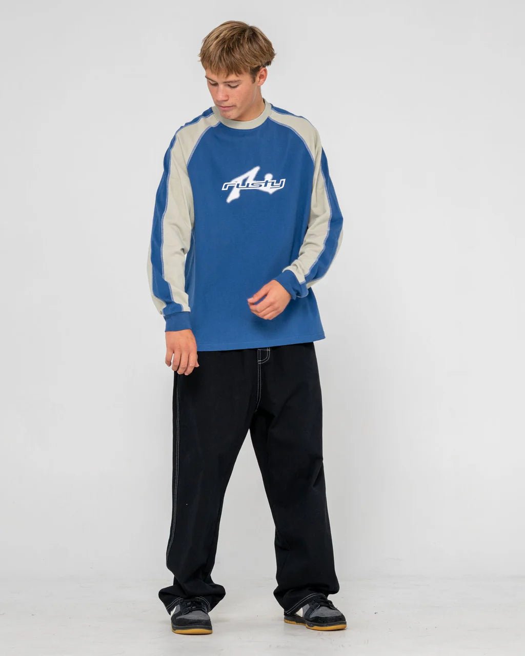FADE - R LONG SLEEVE TEE - RustyTTM3029-ATLANTIC BLUE-S