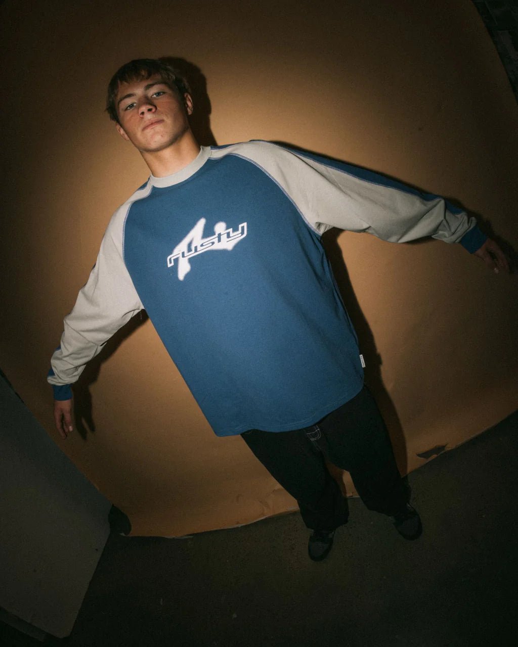 FADE - R LONG SLEEVE TEE - RustyTTM3029-ATLANTIC BLUE-S