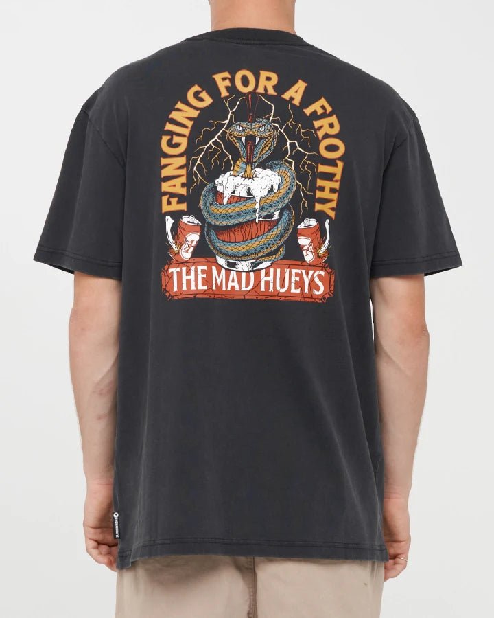 FANGING KEG | SS TEE -The Mad HueysH426M01010-WASHED BLACK-M