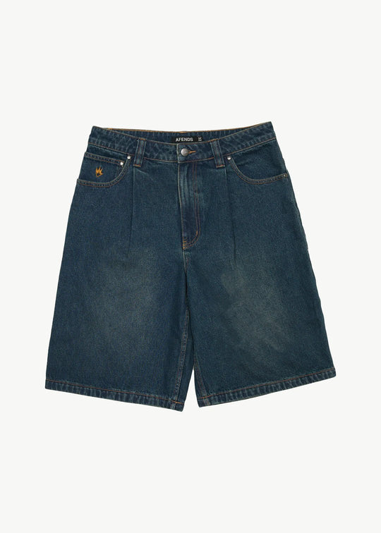 Fast Forward - Denim Ultra Baggy Pleated Short 24"