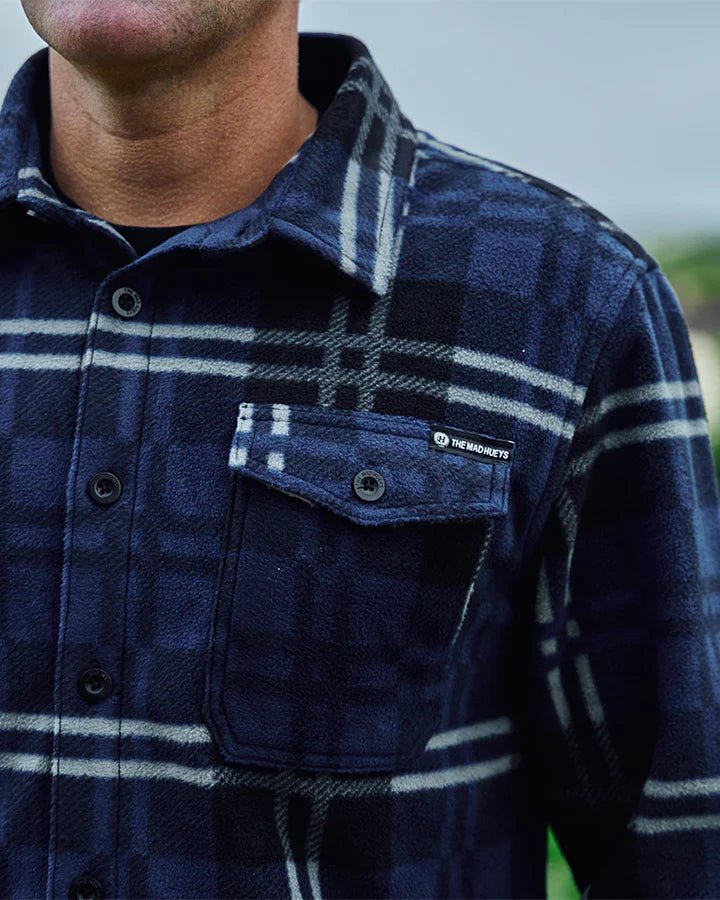 Fk Off Fish On Shacket - The Mad HueysH225M1001 - NAVY - Navy - L