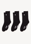 Flame - Socks Three Pack - AfendsA230677 - BLACK - OS