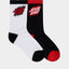 FLAMED STACK UPSIDE DOWN CREW SOCK 2 PACK - Santa CruzSB225 - SO06 - WHITE - BLACK - 2to8