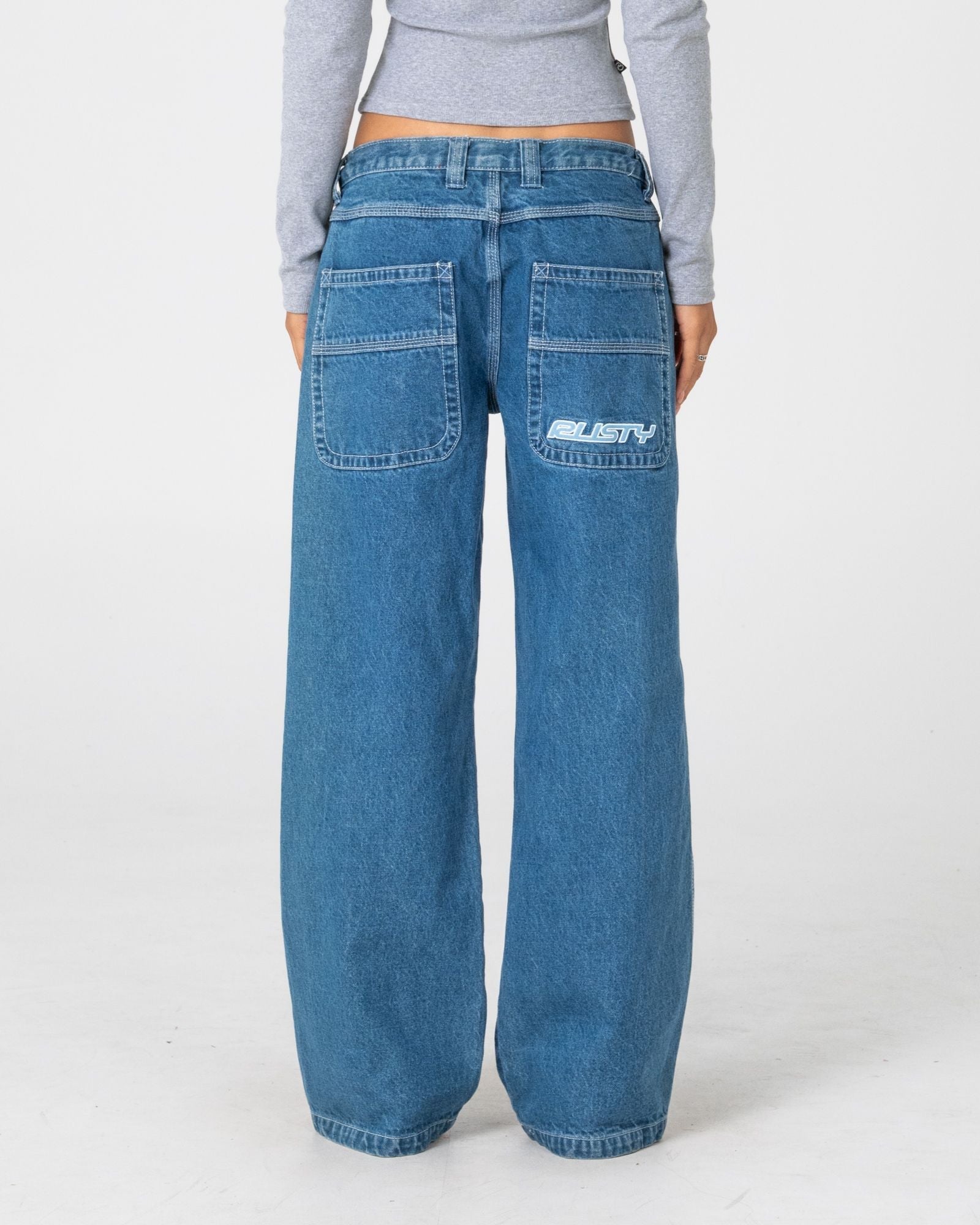 FLIP MOMMY LOW RISE TAPELESS DENIM JEAN - RustyPAL1437-AUTHENTIC BLUE-5