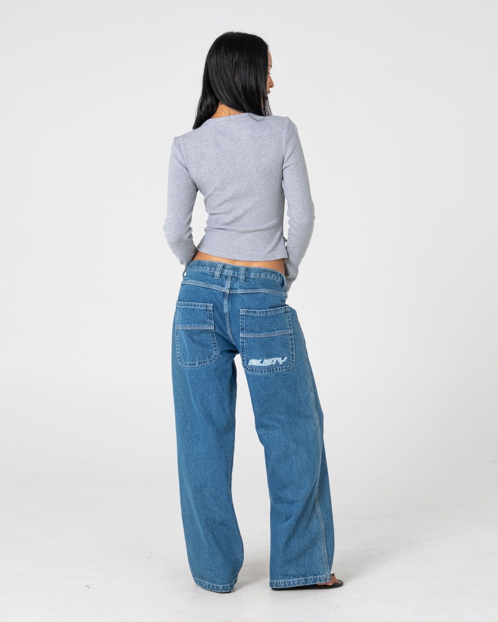 FLIP MOMMY LOW RISE TAPELESS DENIM JEAN - RustyPAL1437-AUTHENTIC BLUE-5