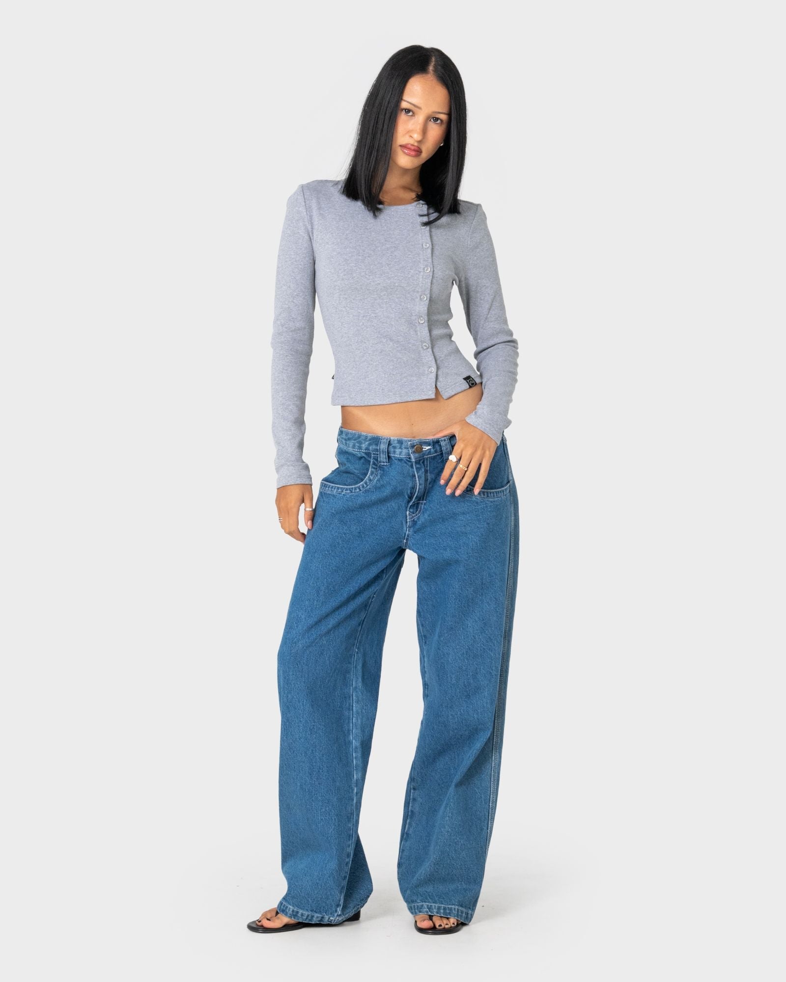 FLIP MOMMY LOW RISE TAPELESS DENIM JEAN - RustyPAL1437-AUTHENTIC BLUE-5