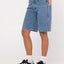 Flip Mommy Low Rise Wide Leg Demin Short - Rusty234 - WKL0794 - SBF - Sea Blue/Fuschia - 10