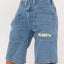 Flip Mommy Low Rise Wide Leg Demin Short - Rusty234 - WKL0794 - SBF - Sea Blue/Fuschia - 10