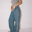 Flip Mommy Low Rise Wide Leg Denim Jean - RustyPAL1414 - MBO - Middy Blue - 10