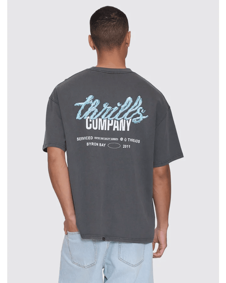 Fluid Thrills Box Fit Oversize Tee - ThrillsTA26-183BM-Merch Black-S