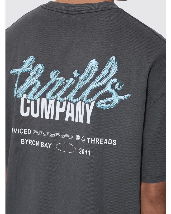 Fluid Thrills Box Fit Oversize Tee - ThrillsTA26-183BM-Merch Black-S