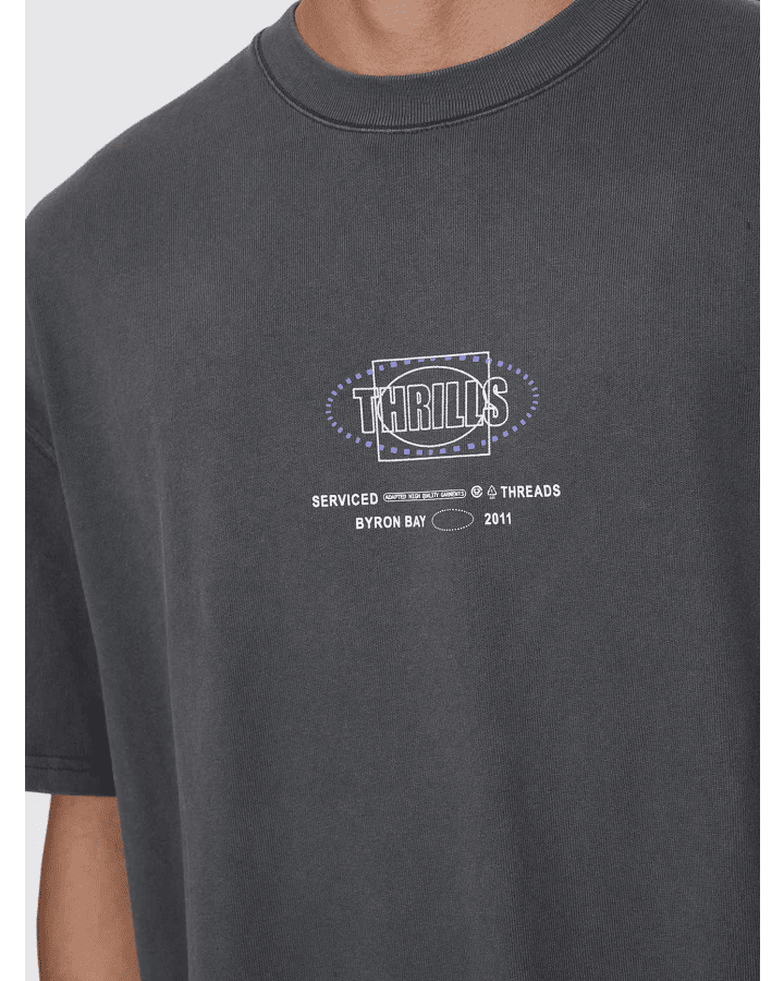 Fluid Thrills Box Fit Oversize Tee - ThrillsTA26-183BM-Merch Black-S