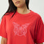 Fly Away - Recycled Oversized Tee - AfendsW254016-TOMATO-S