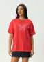 Fly Away - Recycled Oversized Tee - AfendsW254016-TOMATO-S