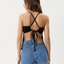 Focus - Hemp Seersucker Strappy Top - AfendsW253104 - BLACK - XS