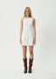Focus June - Hemp Seersucker Mini Dress - AfendsW261804- White-XS