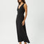 Focus - Seersucker Maxi Dress - AfendsW241809- Black-XS