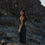 Focus - Seersucker Maxi Dress - AfendsW241809- Black-XS
