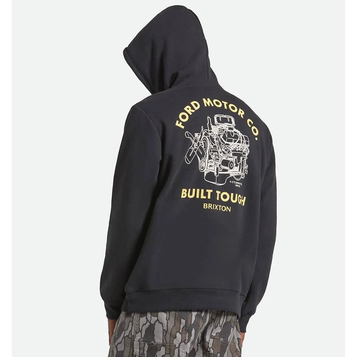 FORD BUILT TOUGH FLEECE HOODIE - Brixton22870-BURNT RUBBER-S