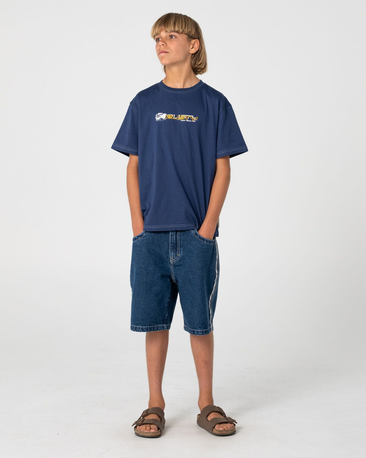 FOUR BY FOUR SHORT SLEEVE TEE BOYS -RustyTTB0848-DARK BLUE-6
