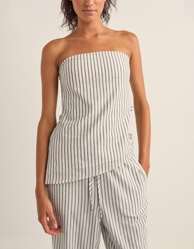 Frankie Strapless Top - RhythmF1024W-FT09-NAVY STRIPE-8