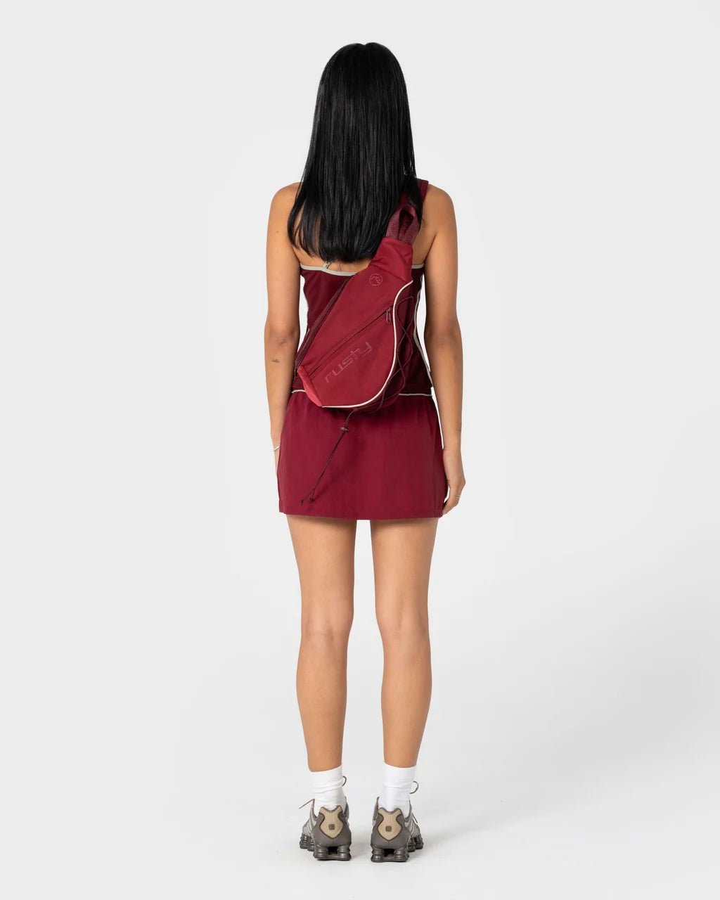 FREE RUN NYLON SLING BACKPACK -RustyBFL1266-BURGUNDY-OSFM
