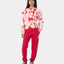 Free Spirit Floral Stack Front Sweater - SantaCruzSG125 - CR02 - Pink Coral Tie Dye - 10