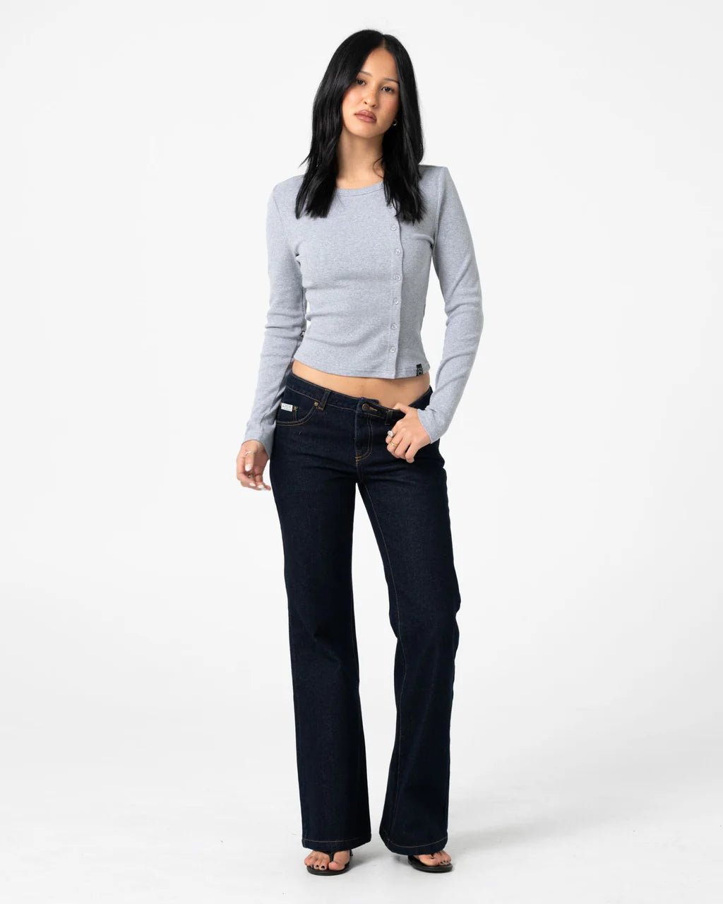 FREIDA FLARE LOW RISE JEANS - RustyPAL1495-RAW DAWG BLUE-14