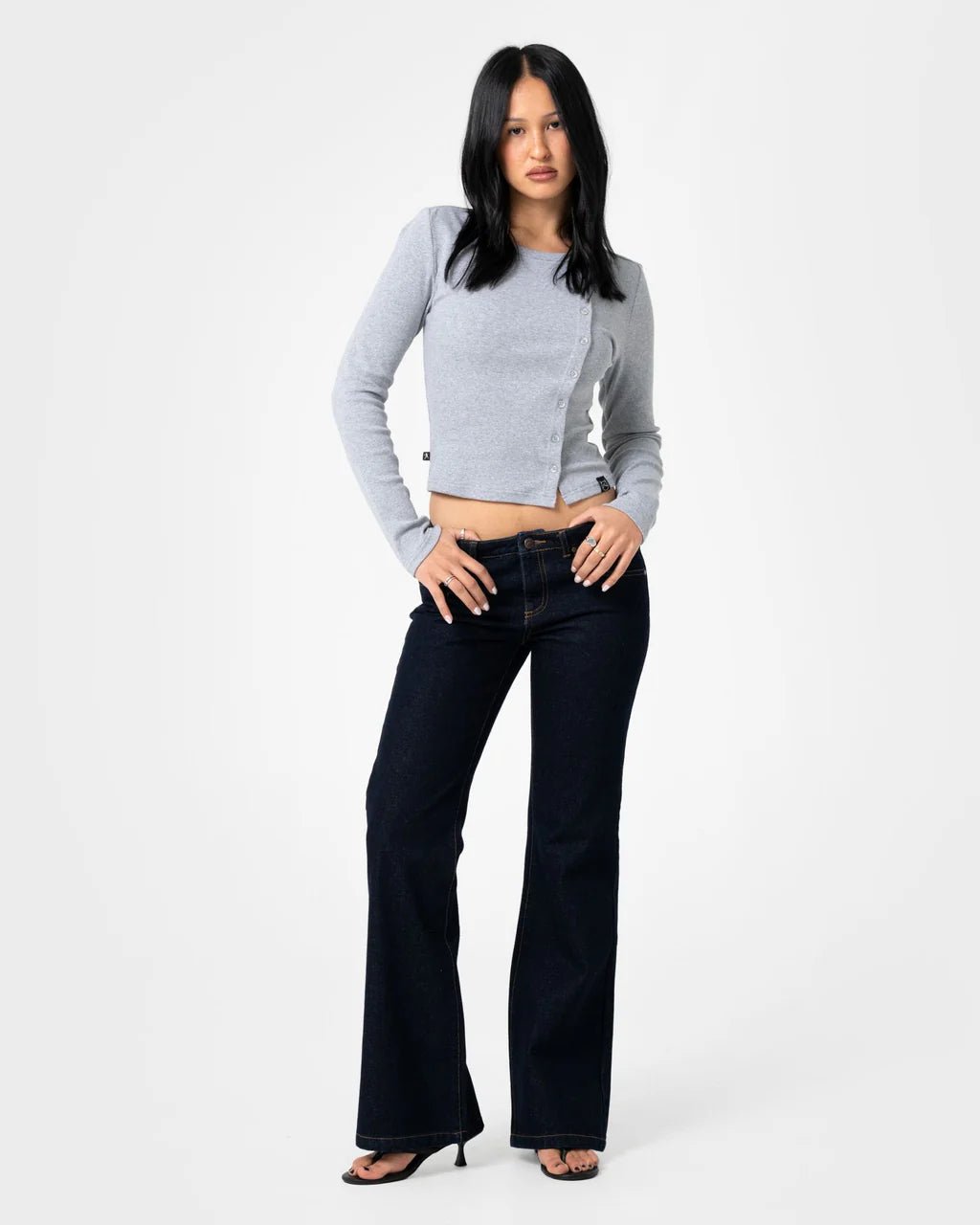 FREIDA FLARE LOW RISE JEANS - RustyPAL1495-RAW DAWG BLUE-14