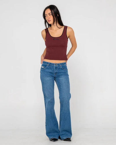 FREIDA FLARE LOW RISE JEANS - RustyPAL1495-BLASTED MIDDY BLUE-04