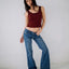 FREIDA FLARE LOW RISE JEANS - RustyPAL1495-BLASTED MIDDY BLUE-04