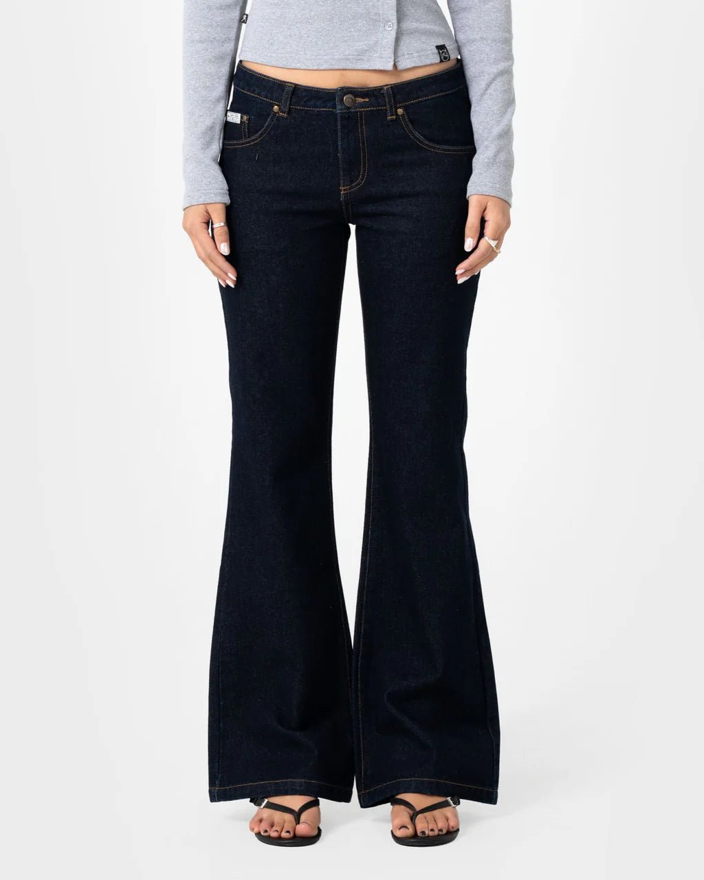 FREIDA FLARE LOW RISE JEANS - RustyPAL1495-RAW DAWG BLUE-14