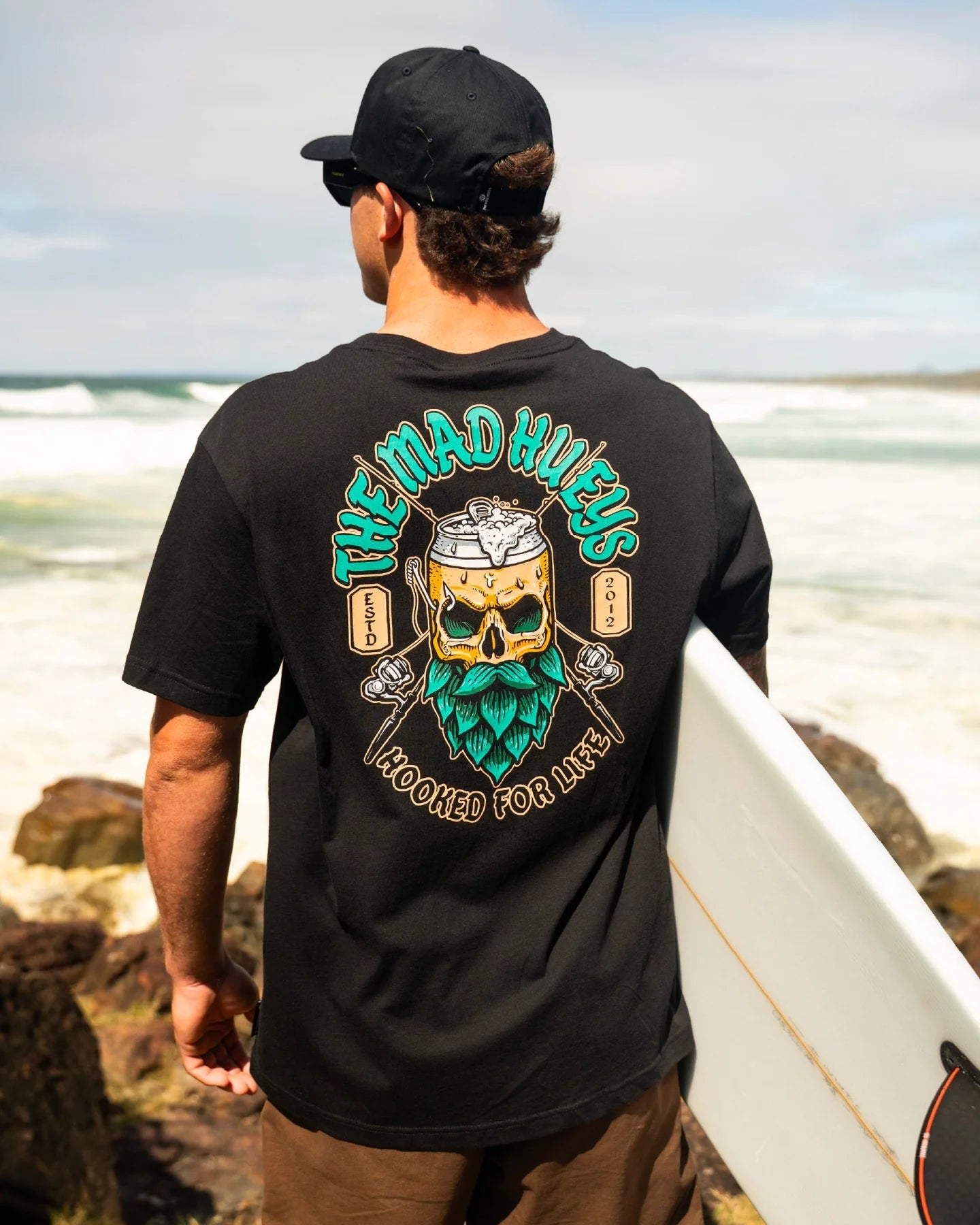 FROTHIN HOOKED FOR LIFE | SS TEE - The Mad HueysH125M01017-BLACK-S