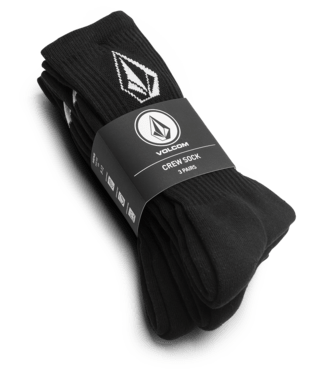 FULL STONE SOCK 3PK - VolcomD6302004 - BLACK