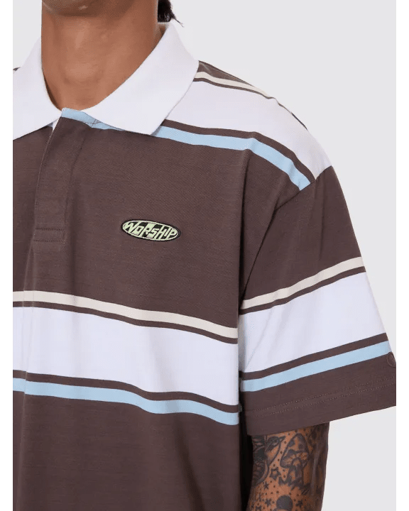 Funku Short Sleeve Golf Polo - WorshipPR25-205C-Choc Brown-S