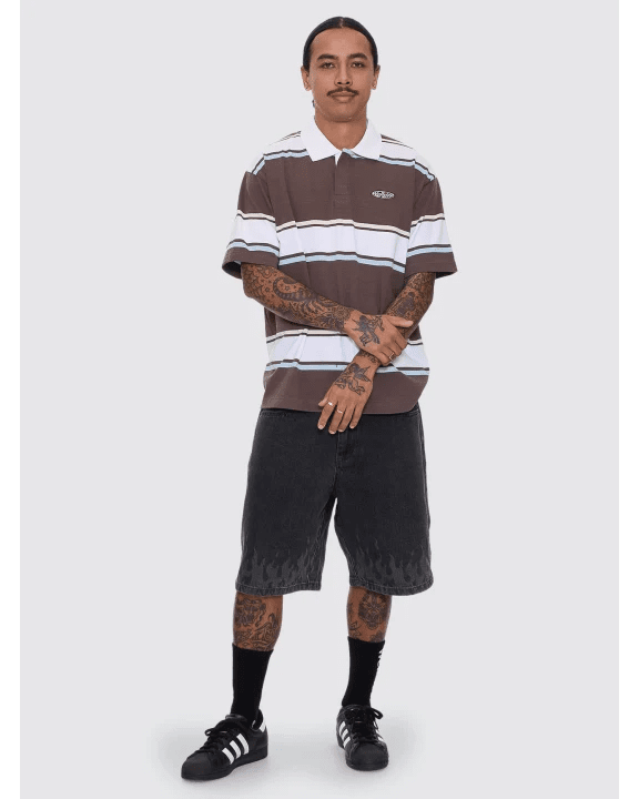 Funku Short Sleeve Golf Polo - WorshipPR25-205C-Choc Brown-S