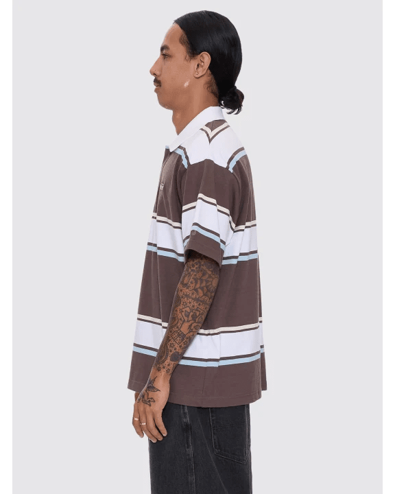 Funku Short Sleeve Golf Polo - WorshipPR25-205C-Choc Brown-S