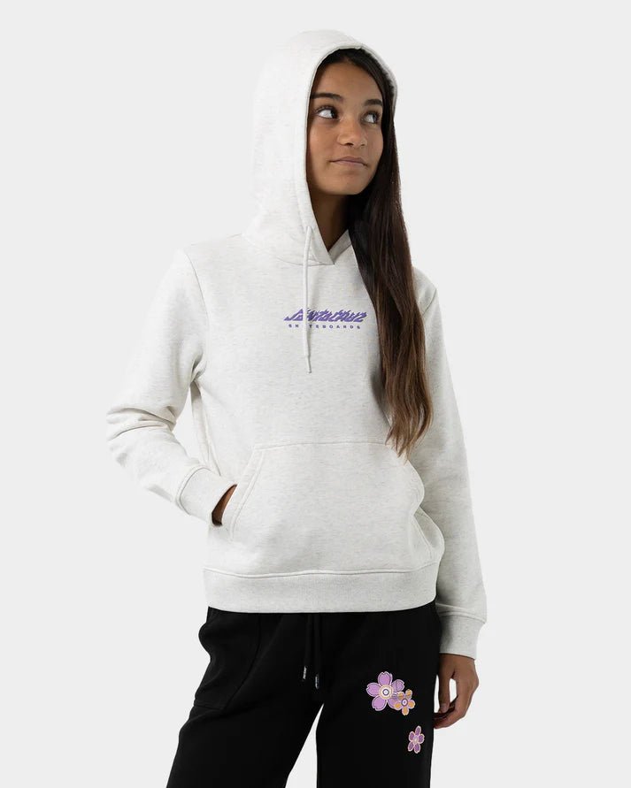 FUSION FLAME STACK STRIP CENTRE HOODIE - Santa CruzSG126-HO03-WHITE MARLE-8